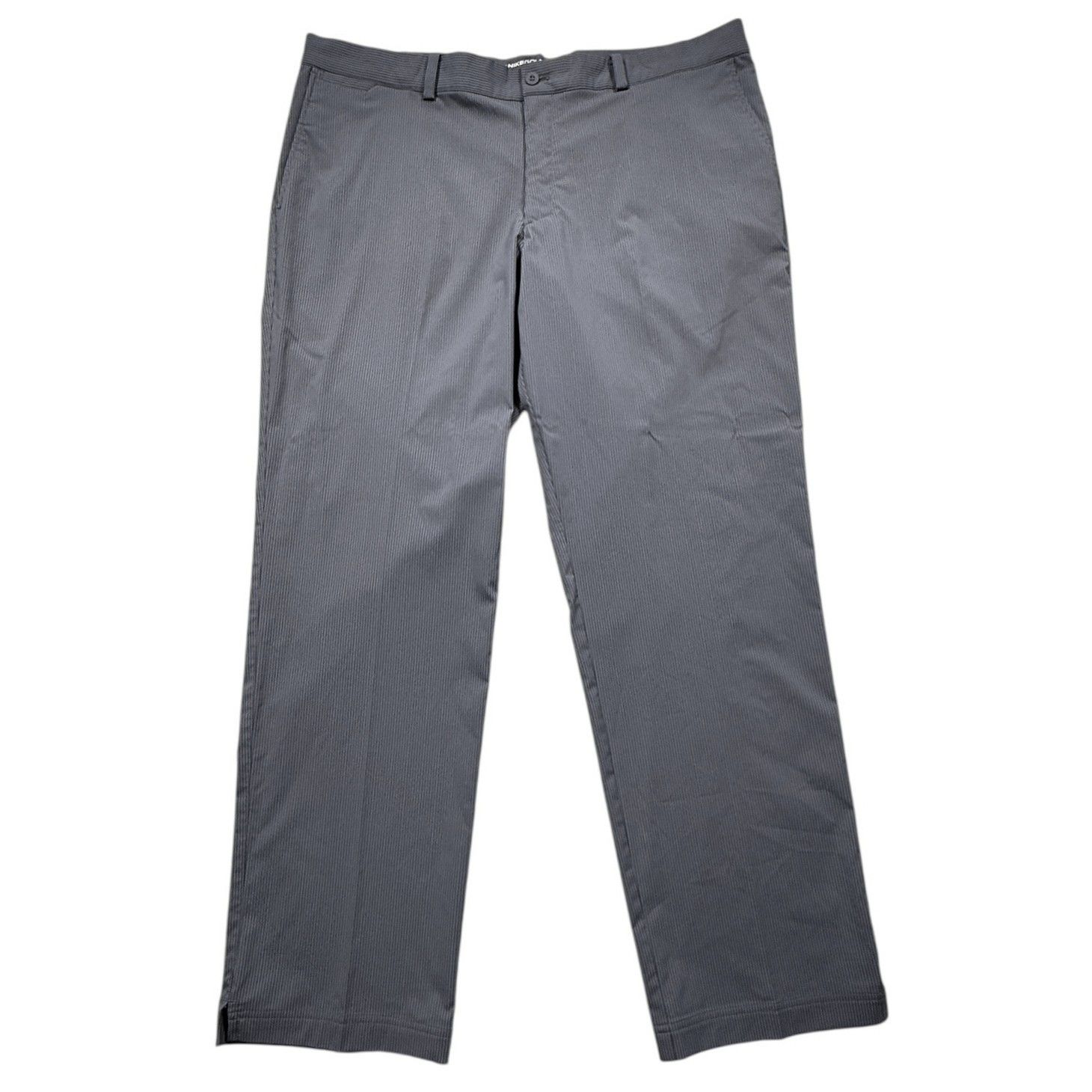 Nike Golf Tour Performance Mens 40x32 Gray Striped Dri-Fit Stretch Pants